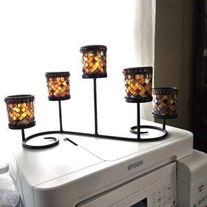 PARTYLITE   GLOBAL FUSION SWIRL BASE , 5 CUP CANDLE HOLDER